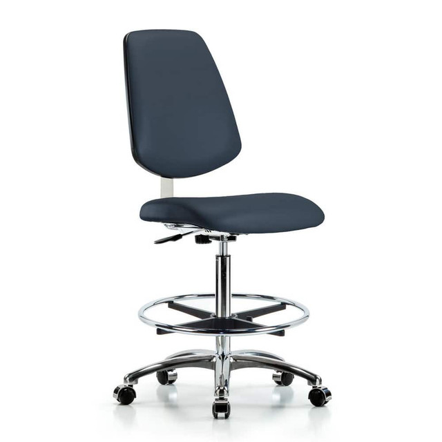 Blue Ridge Ergonomics MSC40274 Task Chair: Vinyl, Imperial Blue