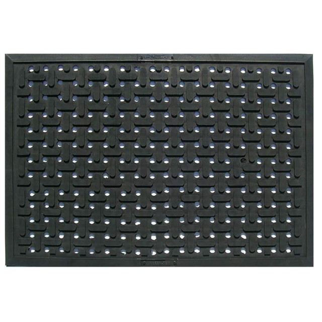 Crown Matting KS 0035BK Anti-Fatigue Mat: 5' Length, 3' Wide, 3/8" Thick, Nitrile Rubber