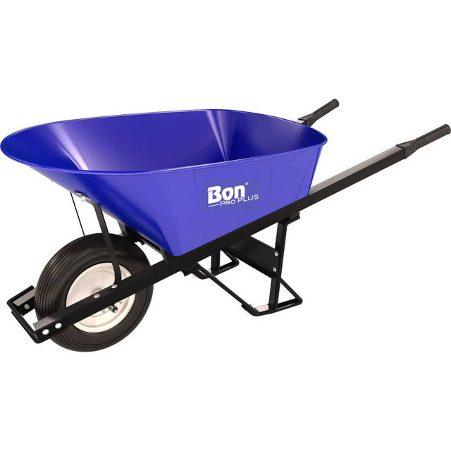 Bon Tool 28-902 Wheelbarrows; Volume Capacity: 6.0 ; Load Capacity: 250 ; Wheel Material: Rubber ; Tray Material: Steel