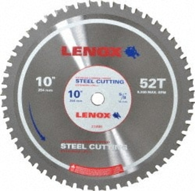 Lenox 21886ST100052CT Wet & Dry Cut Saw Blade: 10" Dia, 5/8" Arbor Hole, 52 Teeth