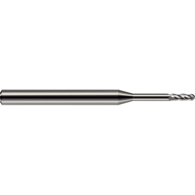 Harvey Tool 76916 Ball End Mill: 0.25" Dia, 0.75" LOC, 4 Flute, Solid Carbide