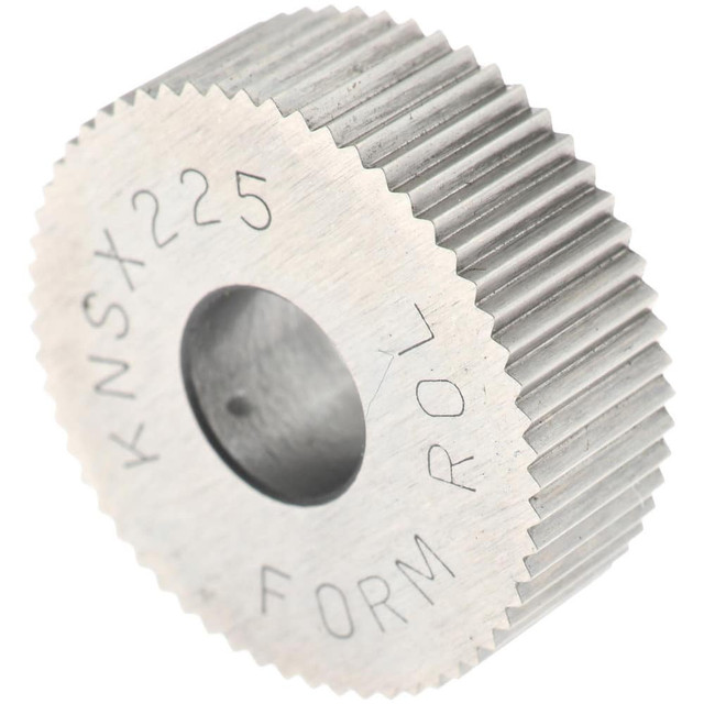 MSC KNSX225 Standard Knurl Wheel: 3/4" Dia, 90 ° Tooth Angle, 25 TPI, Straight, Cobalt