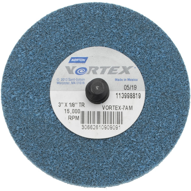 Norton 66261090909 Deburring Disc: 3" Dia, Medium Grade, Aluminum Oxide