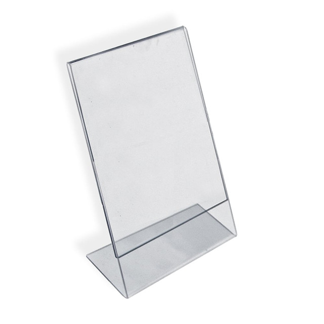 AZAR DISPLAYS 112712  Acrylic L-Shaped Sign Holders, 12in x 9in, Clear, Pack Of 10