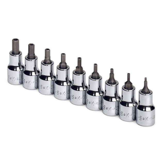 SK 19749 9 Pc 3/8" Drive Inch Hex Bit Socket Set