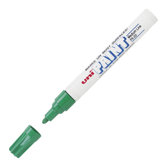 MITSUBISHI PENCIL CO.UK LTD 63604 uni-ball Oil-Based Paint Marker, Medium Point, Green Ink MITSUBISHI PENCIL CO.UK LTD 63604 uni-ball Oil-Based Paint Marker, Medium Point, Green Ink