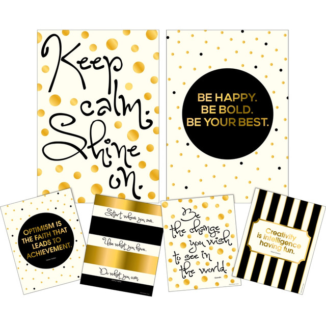 BARKER CREEK PUBLISHING, INC. 4211 Barker Creek Art Print And Poster Set, Be Happy, Be Bold, Set Of 6 Pieces