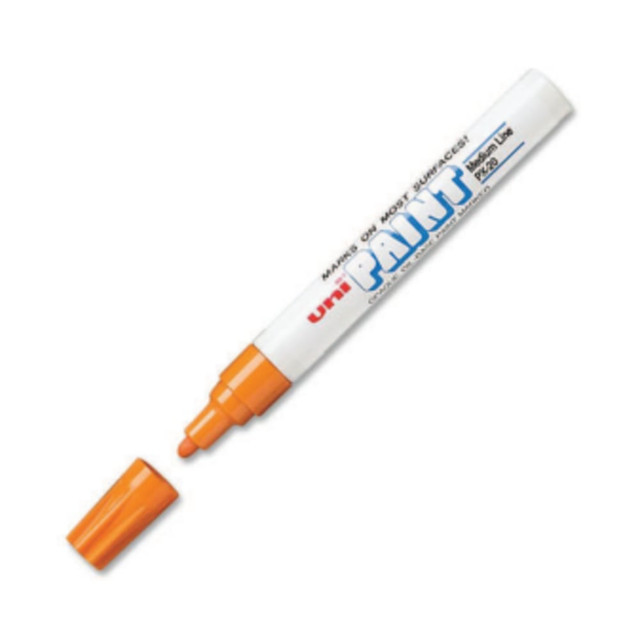 MITSUBISHI PENCIL CO.UK LTD 63607 Sharpie Uni Paint Marker, Bullet Point, Orange MITSUBISHI PENCIL CO.UK LTD 63607 Sharpie Uni Paint Marker, Bullet Point, Orange