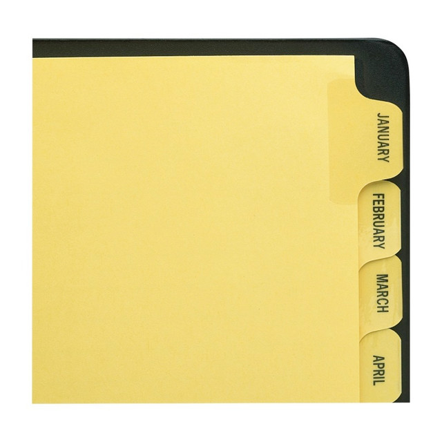 AVERY PRODUCTS CORPORATION 11307 Avery Preprinted Laminated Tab Dividers, Gold Reinforced Binding Edge, Jan-Dec Tabs, 8 1/2in x 11in, 1 Set