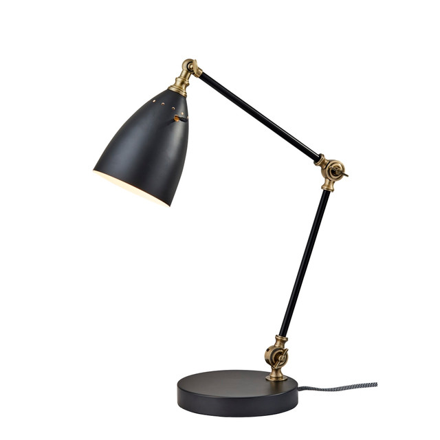 ADESSO INC Adesso 3904-01  Simplee Boston Desk Lamp, 18-1/2inH, Black Shade/Black Base