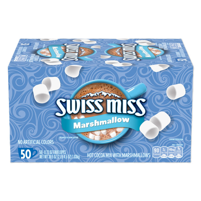 CONAGRA 116124 Swiss Miss Hot Cocoa, With Marshmallows, 0.73 Oz, Box Of 50 Packets