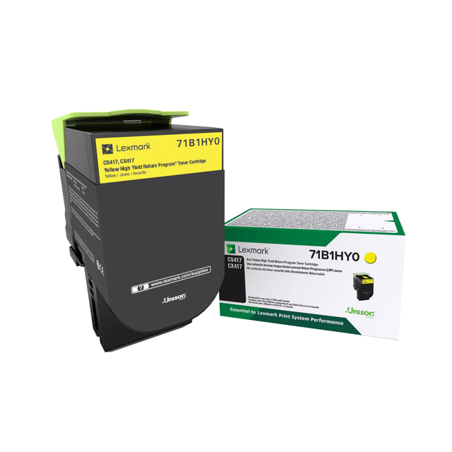 LEXMARK INTERNATIONAL, INC. 71B1HY0 Lexmark Original Yellow High Yield Laser Toner Cartridge, 71B1HY0 LEXMARK INTERNATIONAL, INC. 71B1HY0 Lexmark Original Yellow High Yield Laser Toner Cartridge, 71B1HY0
