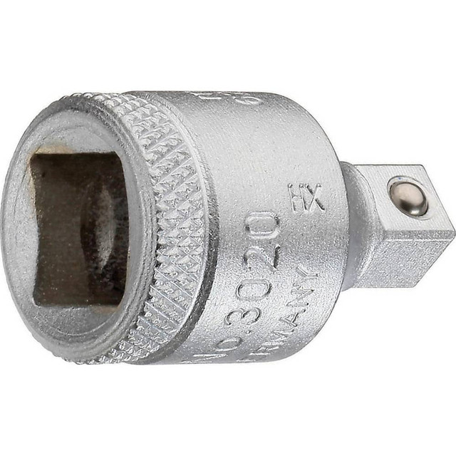 Gedore 6236280 Socket Adapters & Universal Joints; Adapter Type: Reducer ; Male Drive Style: Square ; Female Drive Style: Square ; Finish: Chrome-Plated ; Material: 31CrV3 Chrome Vanadium Steel ; Standards: DIN 3123; ISO 3316