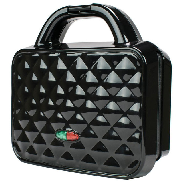 BRENTWOOD APPLIANCES, INC. 995114231M Brentwood Couture Purse Non-Stick Dual Waffle Maker, 3-1/2inH x 8-1/4inW x 8-3/4inD, Black BRENTWOOD APPLIANCES, INC. 995114231M Brentwood Couture Purse Non-Stick Dual Waffle Maker, 3-1/2inH x 8-1/4inW x 8-3/4inD, Black