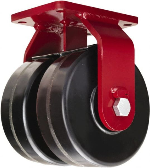 Hamilton R-EHD2-63PH Rigid Top Plate Caster: Phenolic, 6" Wheel Dia, 3" Wheel Width, 4,000 lb Capacity, 8-1/2" OAH