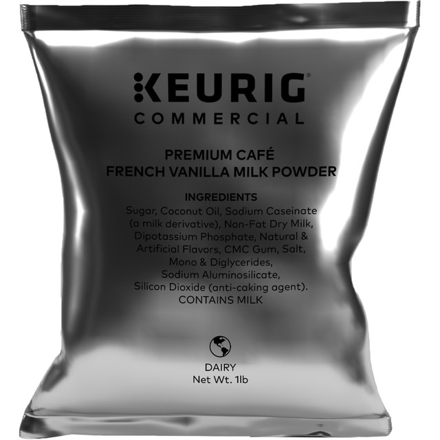 GREEN MOUNTAIN COFFEE ROASTERS, INC. Keurig 5000370310  Premium Cafe Milk Powder, French Vanilla, 16 Oz, Case Of 12 Bags