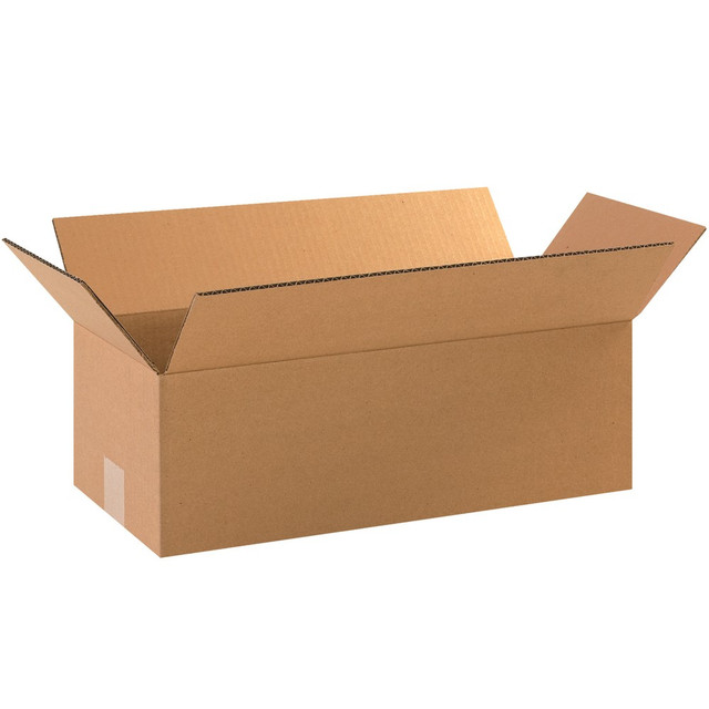 B O X MANAGEMENT, INC. Partners Brand 1884  Corrugated Boxes, 4inH x 8inW x 18inD, 15% Recycled, Kraft, Bundle Of 25