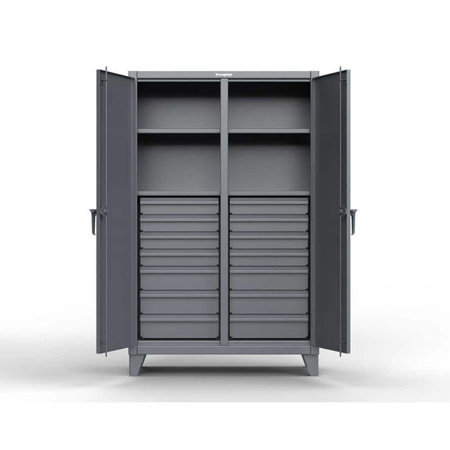 Strong Hold 56-DS-244-14DB Locking Steel Storage Cabinet: 60" Wide, 24" Deep, 78" High