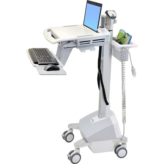 ERGOTRON SV42-7302-1 StyleView Electric Lift Cart With LCD Pivot, 56-1/2inH x 34inW x 24-1/2inD, White ERGOTRON SV42-7302-1 StyleView Electric Lift Cart With LCD Pivot, 56-1/2inH x 34inW x 24-1/2inD, White