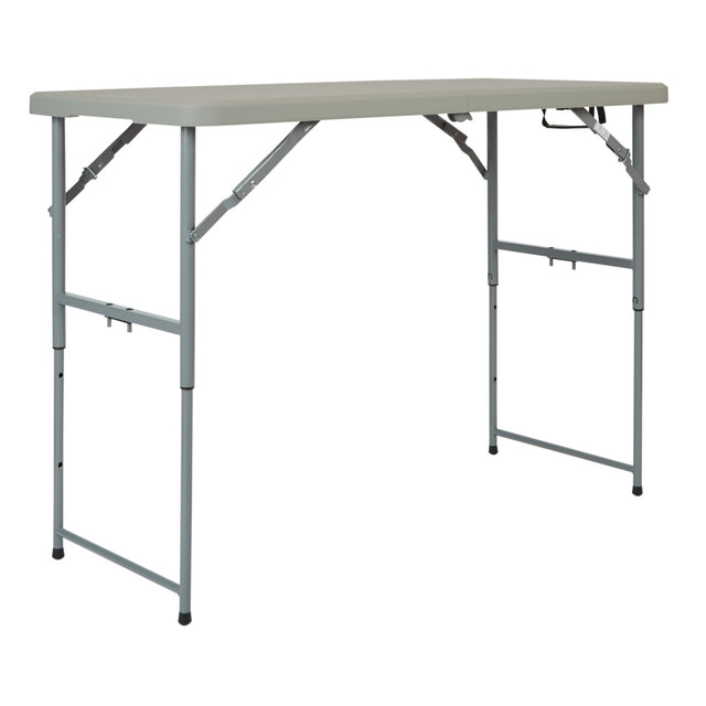 OFFICE STAR PRODUCTS BT04FA Office Star Work Smart Height-Adjustable Fold-In-Half Resin Multi-Purpose Table, 35-1/2inH x 48inW x 24inD