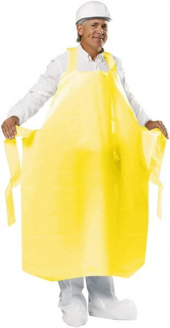 PolyConversions 46524 Bib Apron: 55" Length, 8 mil Thick, Yellow