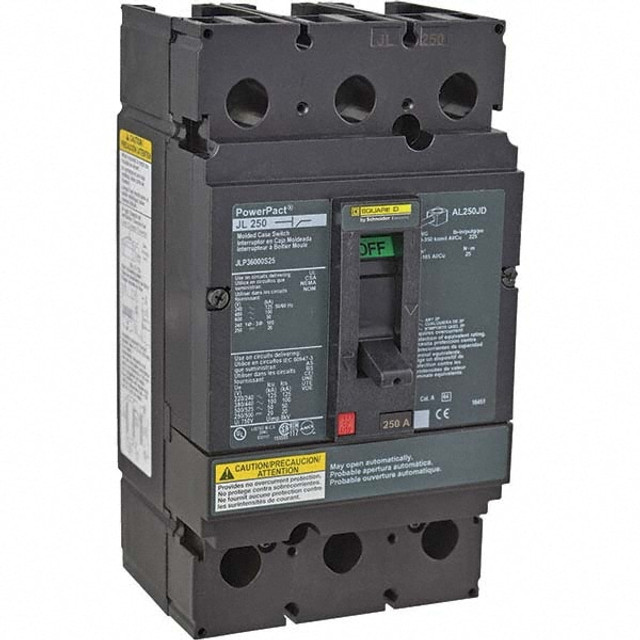 Square D JLP36000S25 600 Volt, 250 Amp, Automatic Molded Case Switch