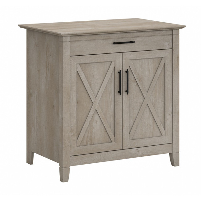 BUSH INDUSTRIES INC. KWS132WG-03 Bush Furniture Key West 30inW Secretary Desk With Keyboard Tray and Storage Cabinet, Washed Gray, Standard Delivery BUSH INDUSTRIES INC. KWS132WG-03 Bush Furniture Key West 30inW Secretary Desk With Keyboard Tray and Storage Cabinet, Washed Gray, Standard Delivery