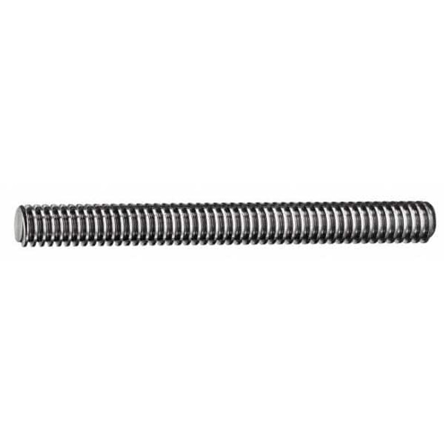 Keystone Threaded Products 2-1/2-4-3R Threaded Rod: 2-1/2-4, 3' Long, Stainless Steel, Grade 304 (18-8)
