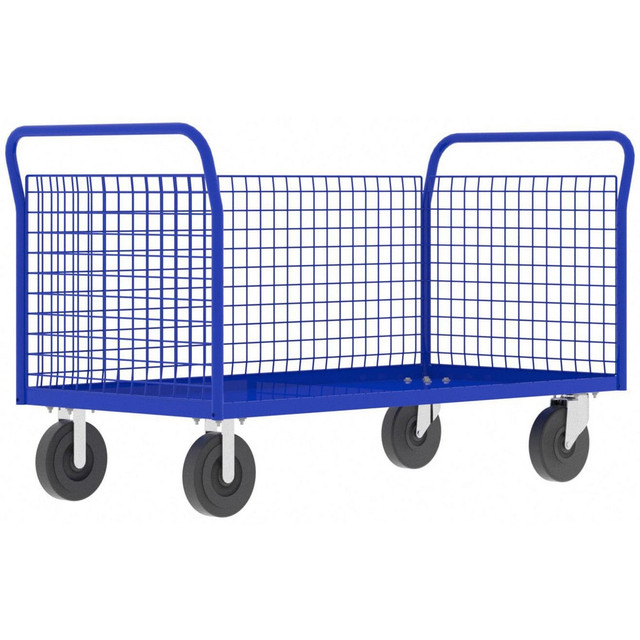 Valley Craft F80118VCBL Carts; Cart Type: Cage ; Width (Inch): 30 ; Assembly: Comes Assembled ; Material: Steel ; Length (Inch): 64 ; Load Capacity (Lb. - 3 Decimals): 2000.000