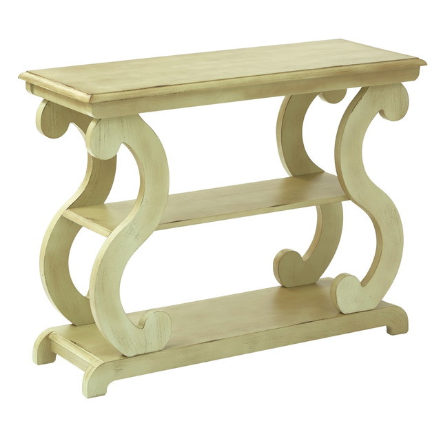 OFFICE STAR PRODUCTS Office Star ASHCSL-YM20  Ashland Console Table, 28-1/4inH x 36-1/4inW x 14-1/4inD, Antique Celadon
