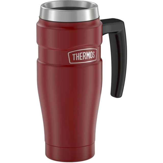 KING-SEELEY THERMOS/THERMOS Thermos SK1000MR4  Stainless King Mug 16Oz - Dishwasher Safe - Rustic Red, Matte Red, Red - Stainless Steel Body