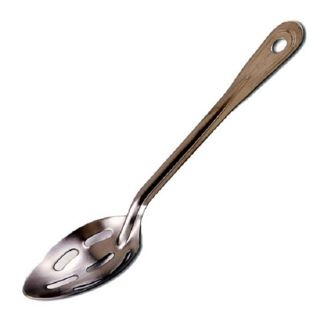 BROWNE & CO. 4764 Hoffman Browne Serving Spoons, 13in, Slotted, Silver, Set Of 120 Spoons BROWNE & CO. 4764 Hoffman Browne Serving Spoons, 13in, Slotted, Silver, Set Of 120 Spoons