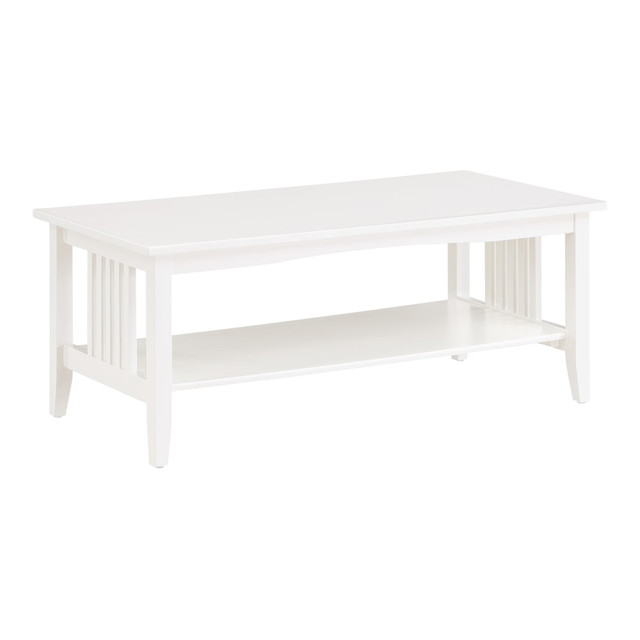 OFFICE STAR PRODUCTS SRA12-WH Office Star Sierra Coffee Table, 16-3/4inH x 40-1/2inW x 20inD, White OFFICE STAR PRODUCTS SRA12-WH Office Star Sierra Coffee Table, 16-3/4inH x 40-1/2inW x 20inD, White