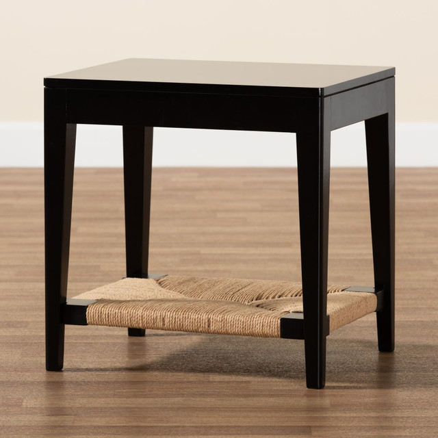 WHOLESALE INTERIORS, INC. 2721-12896 bali & pari Freya Modern Bohemian Square End Table, 19-3/4inH x 19-3/4inW x 15-3/4inD, Black