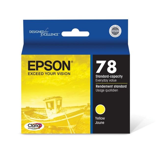 EPSON AMERICA INC. T078420-S Epson 78 Claria Yellow Ink Cartridge, T078420