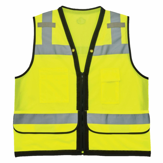 ERGODYNE CORPORATION 23329 Ergodyne GloWear Safety Vest, Heavy-Duty Mesh, Type-R Class 2, 4X/5X, Lime, 8253HDZ