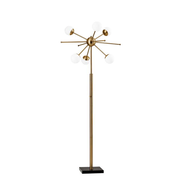 ADESSO INC Adesso 4271-21  Doppler LED Floor Lamp, 63-1/2inH, White Shade/Black Base