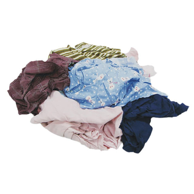 THE TRANZONIC COMPANIES 135-25 Hospeco Reclaimed Rags, 11-3/4inH x 9-5/16inD, Multicolor, Pack Of 25 Rags