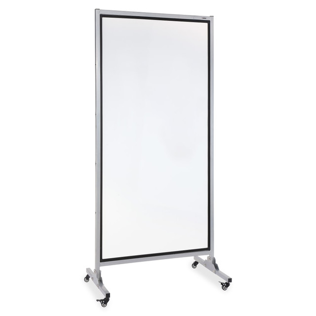 SP RICHARDS Lorell 55630  2-Sided Magnetic Dry-Erase Whiteboard Easel, 82 1/2in x 37 1/2in, Metal Frame With Black Finish