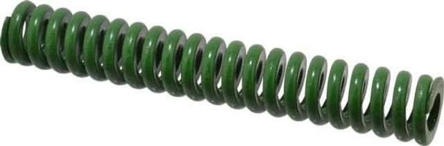 Associated Spring Raymond 106-632 Die Spring: 1-1/4" Hole Dia, 5/8" Rod Dia, 8" Free Length, Green