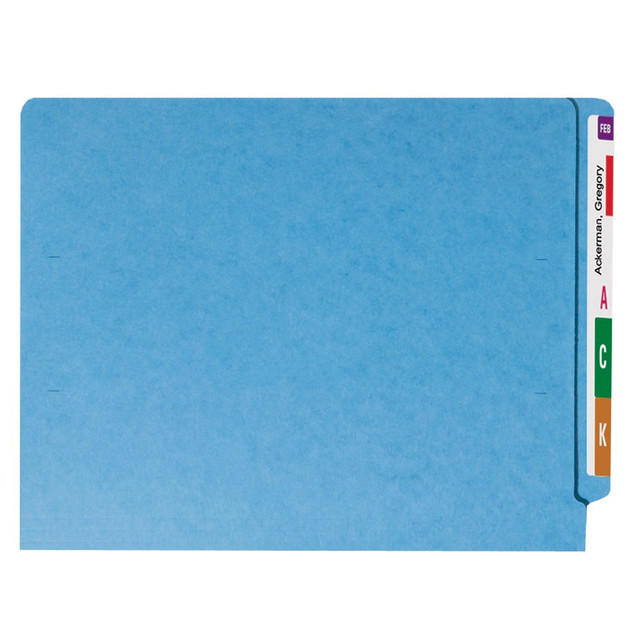 SMEAD MFG CO ET2-150LBE Smead Color End-Tab Folders, Straight Cut, Letter Size, Blue, Box Of 100 SMEAD MFG CO ET2-150LBE Smead Color End-Tab Folders, Straight Cut, Letter Size, Blue, Box Of 100