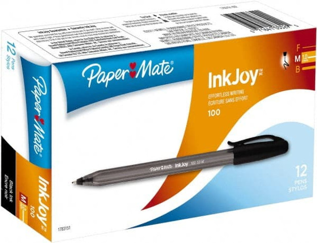 Paper Mate 1951257 Stick Pen: 1 mm Tip, Black Ink