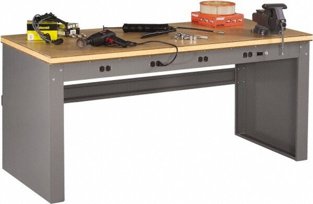 Tennsco EB-1-3672C-MGY Stationary Workbench: Medium Gray