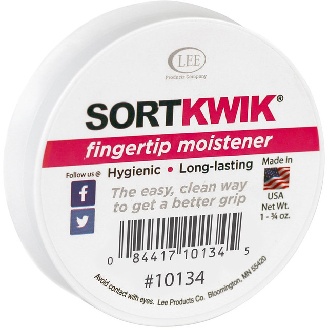 LEE PRODUCTS COMPANY 10134 Lee Sortkwik Hygienic Fingertip Moistener, 25% Recycled, 1.75 Oz, Pink