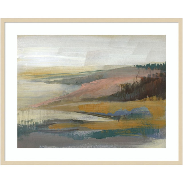 UNIEK INC. A42705535459 Amanti Art Northwest Cove II by Jennifer Goldberger Wood Framed Wall Art Print, 41inW x 33inH, Natural