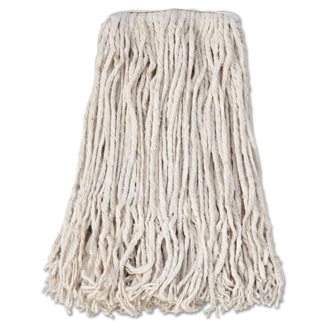 Great for everyday mopping applications, these mop heads help keep your floors looking clean and well maintained. The expansive headband offers increased strength to withstand many cleaning sessions to come.  Made to take on general-duty mopping tasks.  Made of natural cotton fiber for great absorbency. 1 1/4in cotton headband provides added strength.  Fits most clamp-style mop handles (sold separately).