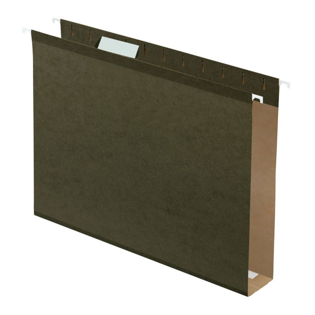 Neatly store and organize important information with Pendaflex Extra-Capacity Hanging File Folders. Designed for longevity, these expandable hanging file folders are reinforced with a pressboard insert and polylaminate at critical stress points. Add them to your collection worry free thanks to the expandable design thats made for growing file systems.  Made with a sturdy pressboard insert.  Polylaminate reinforcements.  Tabs with blank inserts.  Letter-size hanging file folders fit 8-1/2in x 11in documents.  Expands up to 2in.  Includes 25 Pendaflex hanging folders.  Eco-conscious choice - has one or more meaningful eco-attributes or eco-labels.  Recycled content - Product contains 10% total recycled content, including 10% postconsumer content, helping you save resources and reduce waste.
