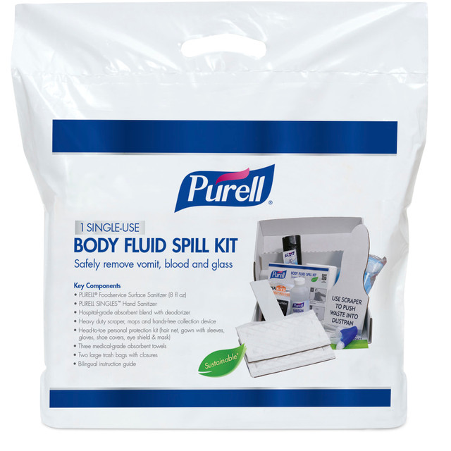 GOJO INDUSTRIES INC 3841-02-ECO Purell Body Fluid Single-Use Spill Kit GOJO INDUSTRIES INC 3841-02-ECO Purell Body Fluid Single-Use Spill Kit