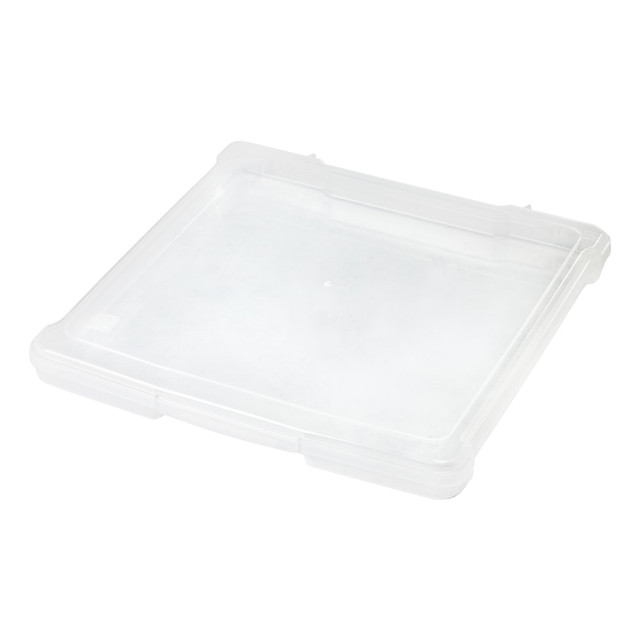 IRIS USA, INC. 585460 IRIS Slim Portable Project Cases, 14-1/3in x 14-1/4in x 1-5/8in, Clear, Pack Of 10 Cases