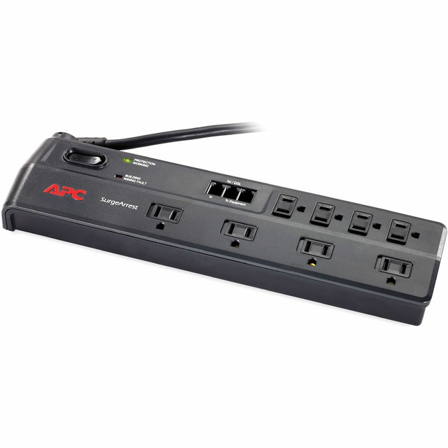 AMERICAN POWER CONVERSION CORP P8T3 APC SurgeArrest Home/Office 8-Outlets Surge Suppressor - Receptacles: 8 x NEMA 5-15R - 1750J